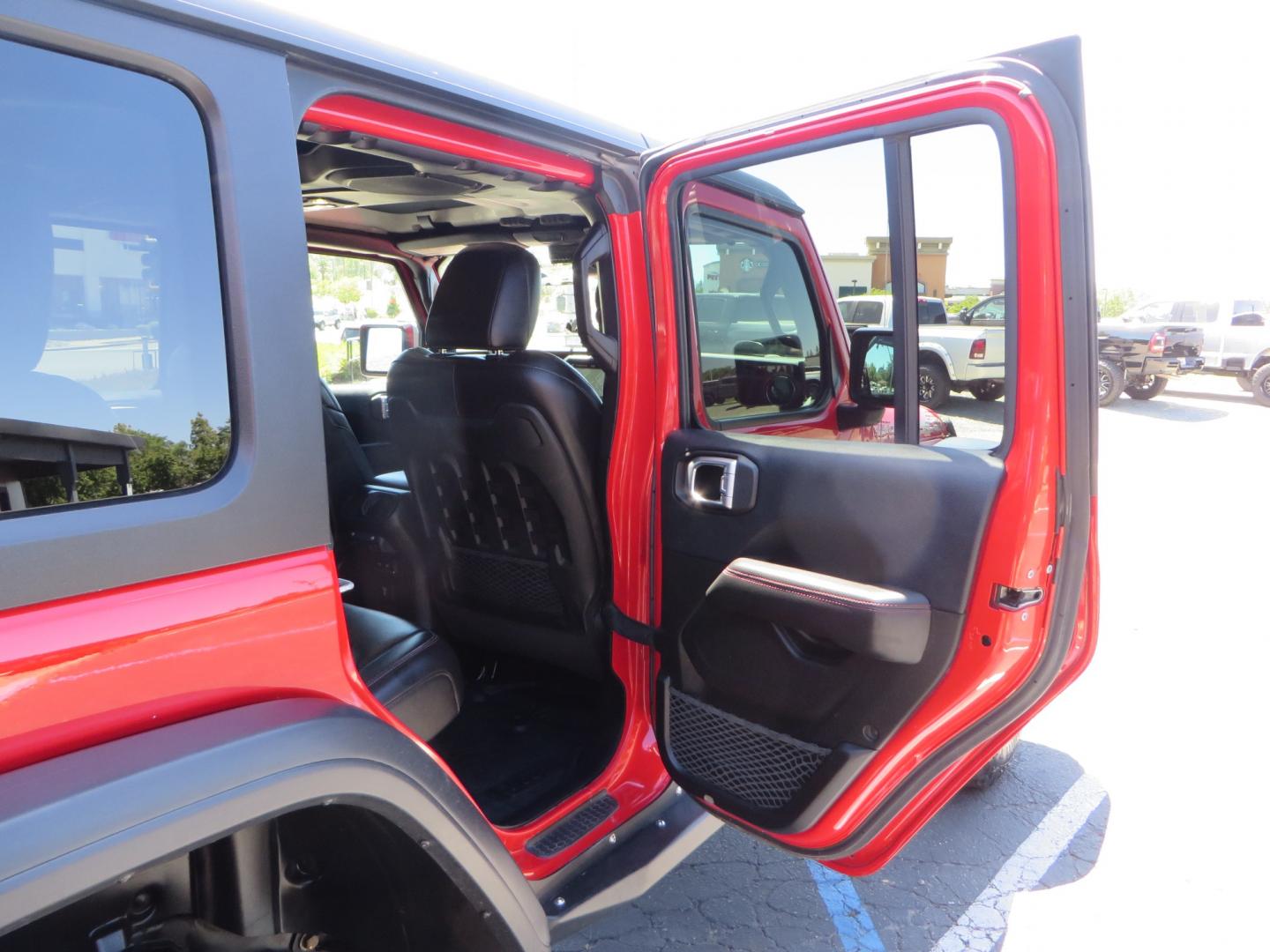 2019 Red /Black Jeep Wrangler Unlimited Rubicon (1C4HJXFN7KW) with an 2.0L L4 DOHC 16V TURBO engine, automatic transmission, located at 2630 Grass Valley Highway, Auburn, CA, 95603, (530) 508-5100, 38.937893, -121.095482 - Rubicon JL ready for all of your offroad adventures. This Jeep is sitting on a Rubicon Express lift kit, RE 2.5 Extreme series shocks, 17" Method bead grip wheels, 37" BFG KO2 tires, EVO front bumper, Warn winch, Road Armor rock slliders, and a HD Jeep spare tire carrier. - Photo#53